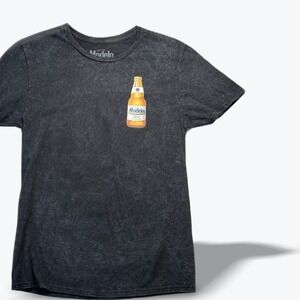 Modelo Shirt Sleeve Graphic T-Shirt Cerveza Medium Black Mineral Wash Mexico